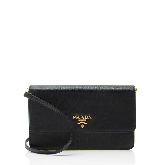 Prada Vitello Move Mini Wallet on Chain