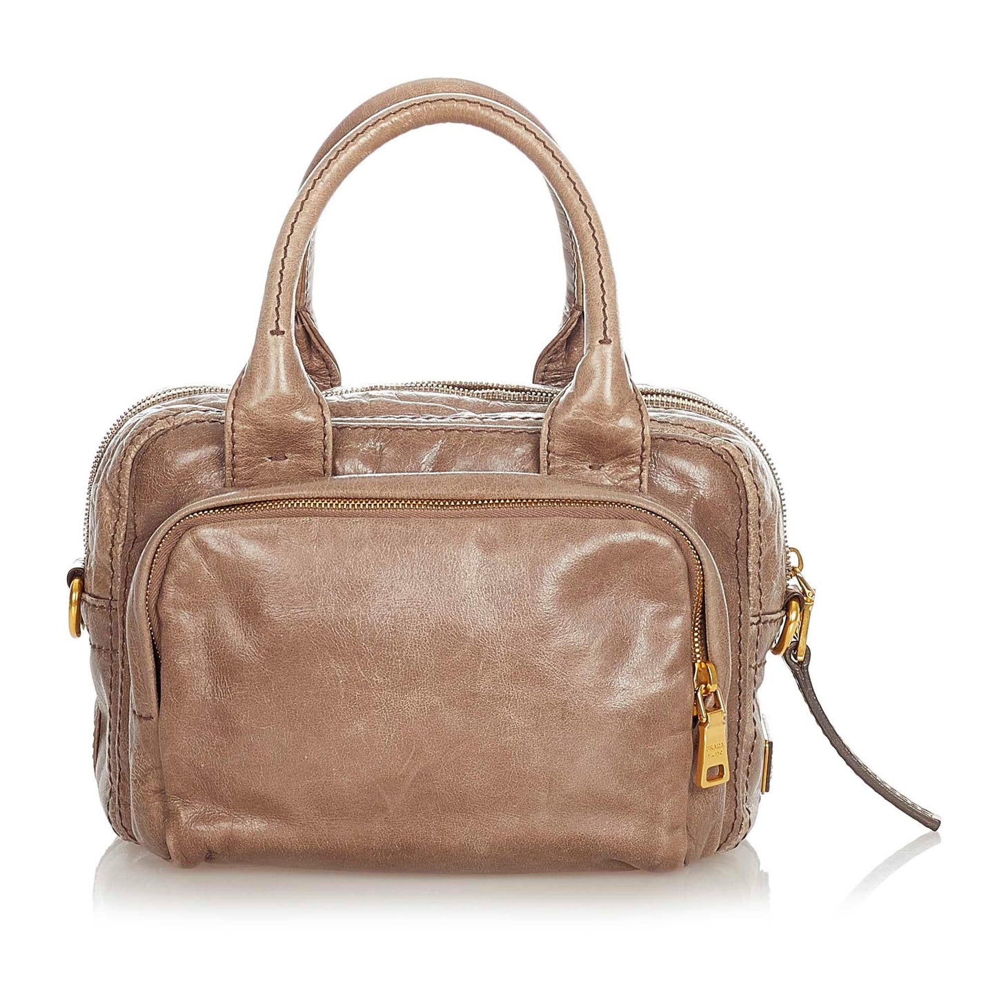 Prada Vitello Shine Bauletto Satchel (SHG-22185)