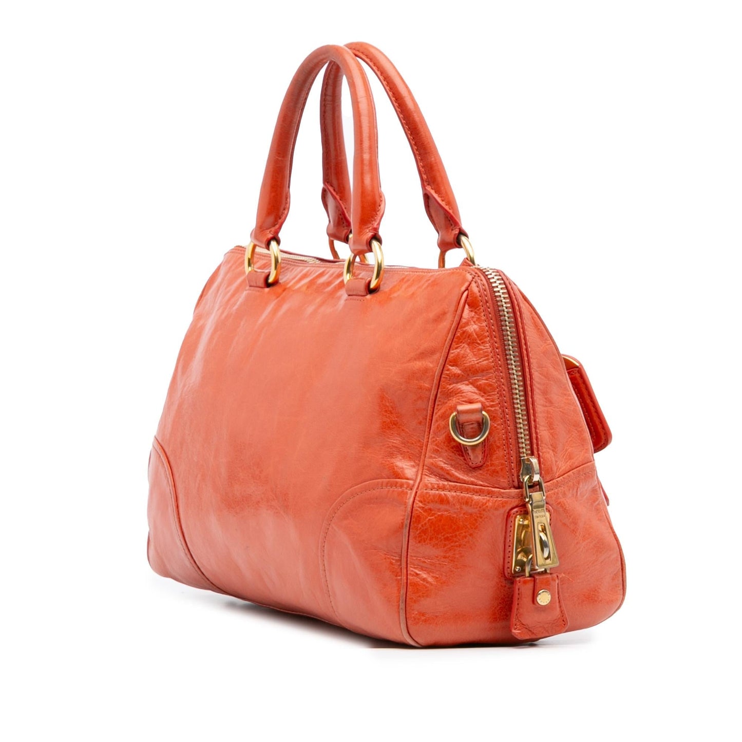 Prada Vitello Shine Bauletto Satchel