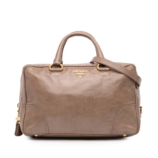 Prada Vitello Shine Bauletto Satchel