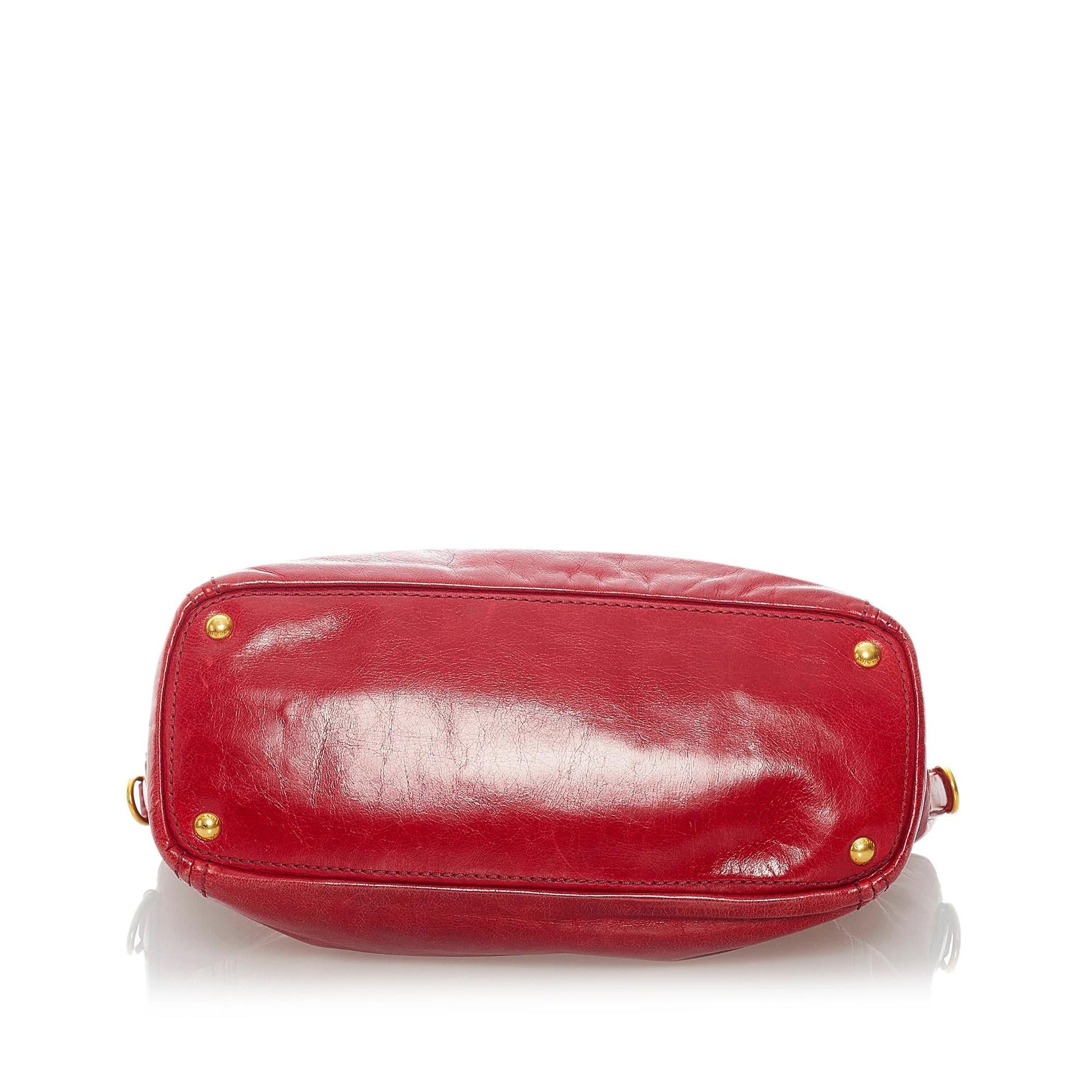 Prada Vitello Shine Leather Satchel (SHG-32027)