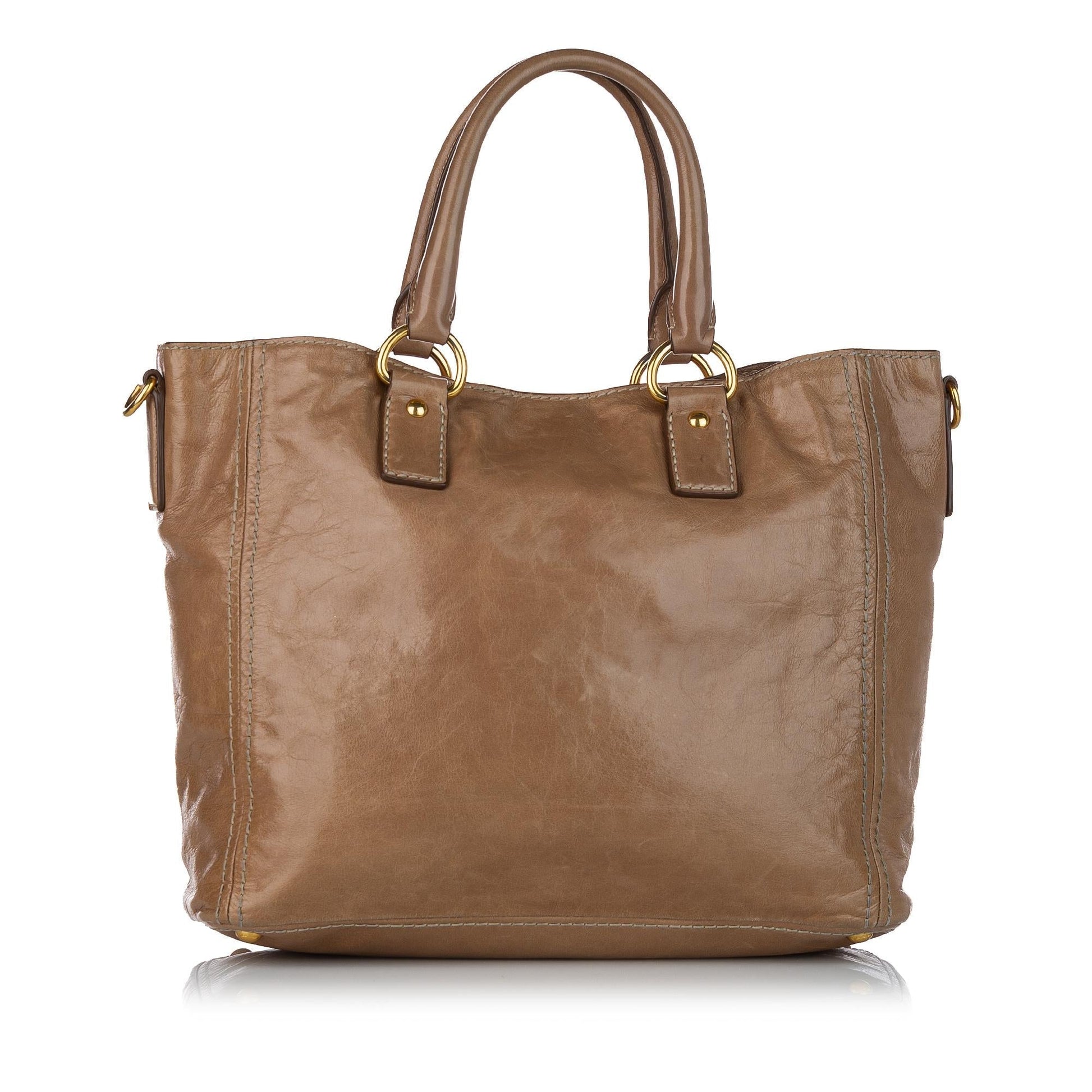 Prada Vitello Shine Leather Satchel (SHG-32508)