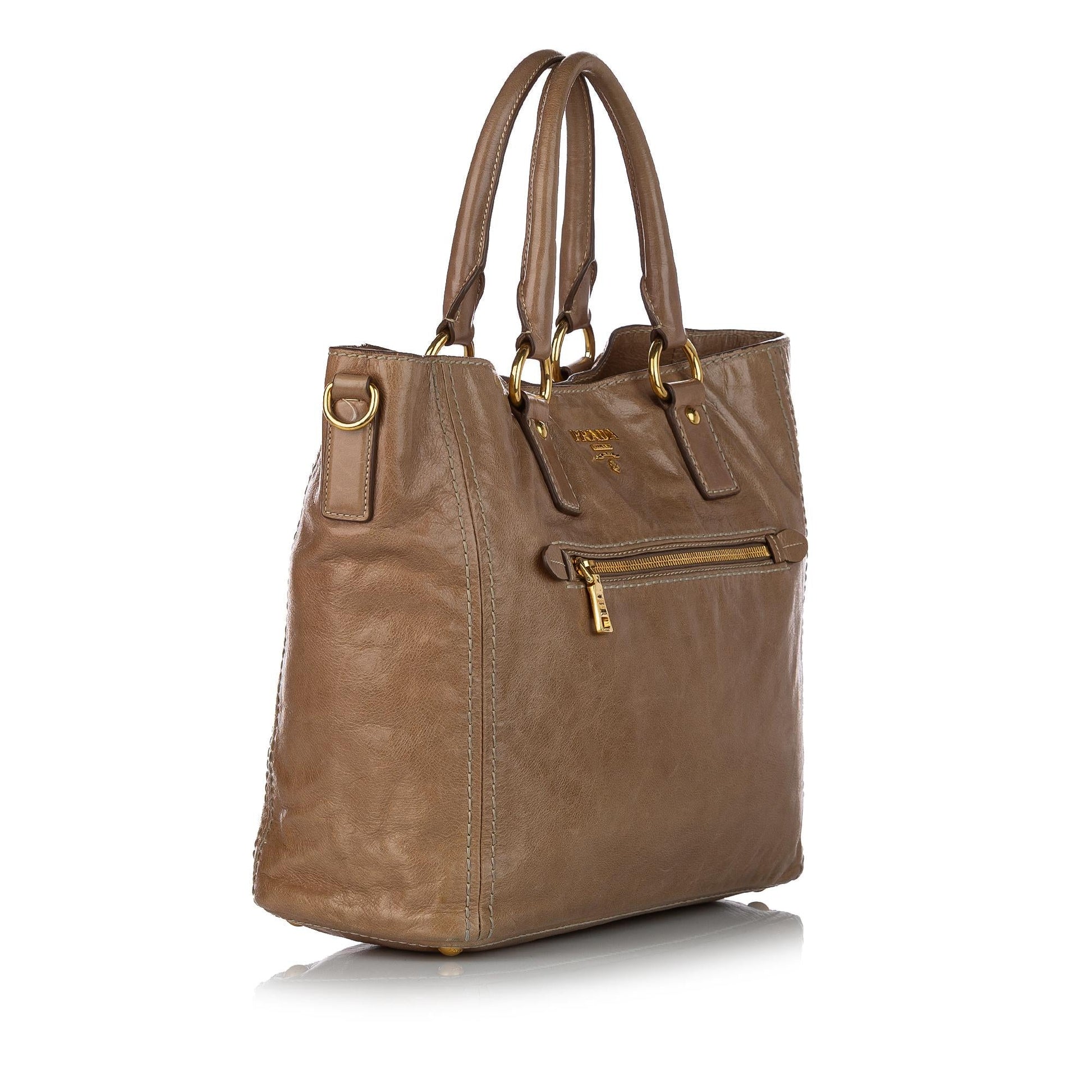 Prada Vitello Shine Leather Satchel (SHG-32508)