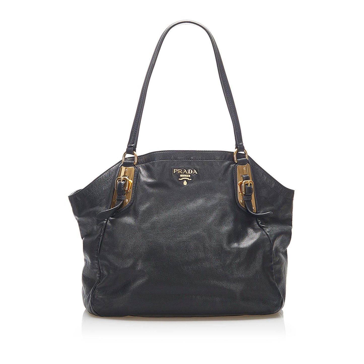 Prada Vitello Shine Leather Tote Bag  