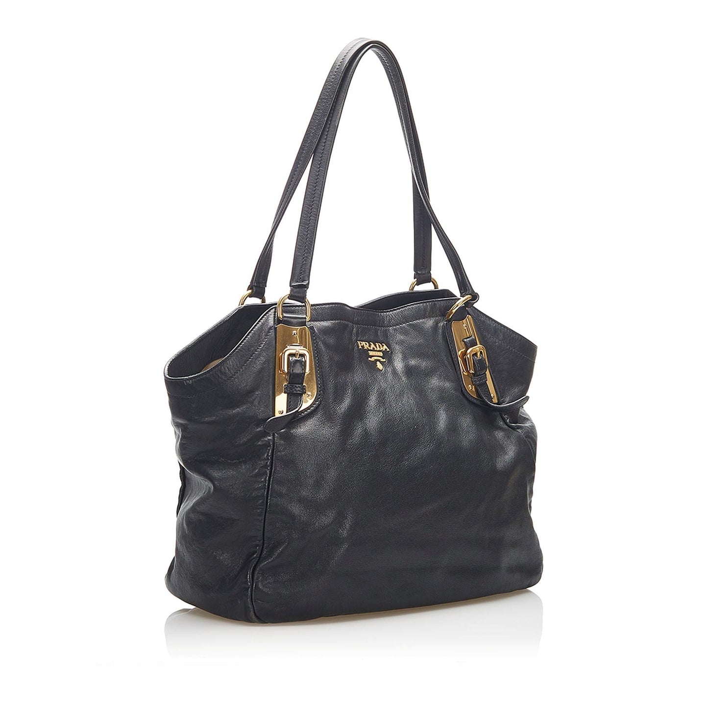 Prada Vitello Shine Leather Tote Bag  