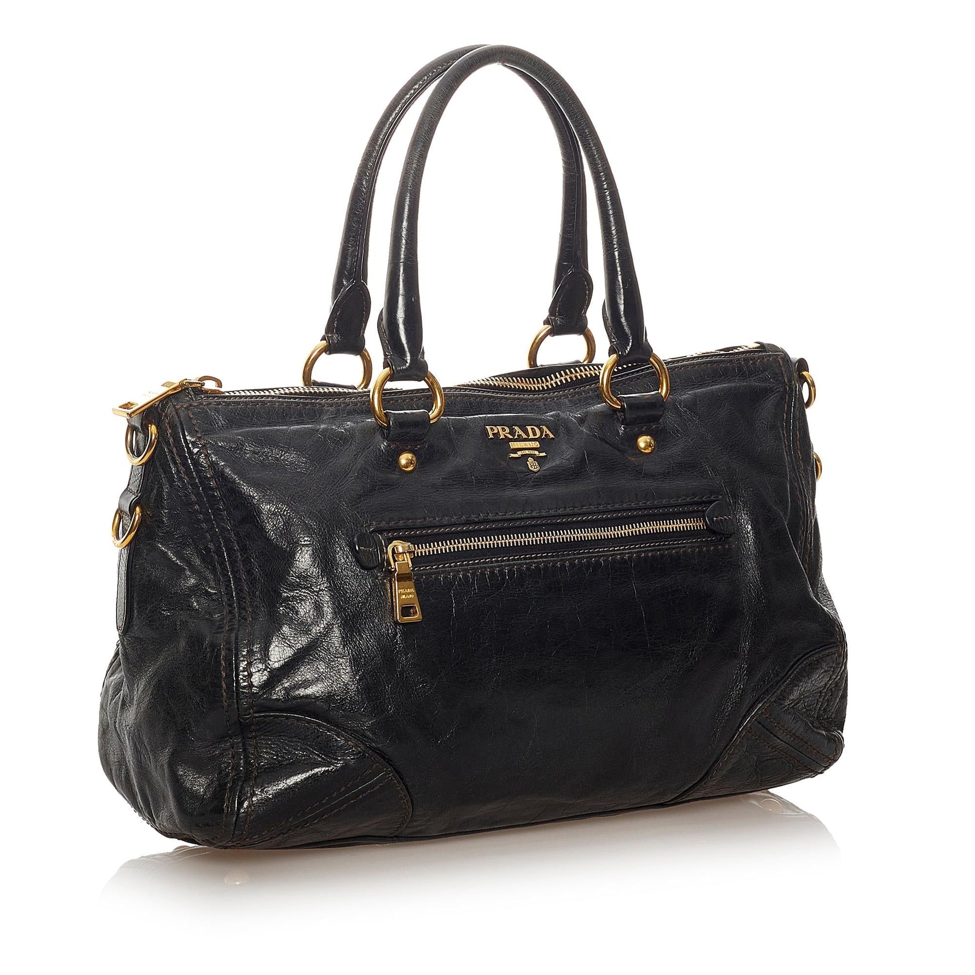 Prada Vitello Shine Satchel (SHG-27607)