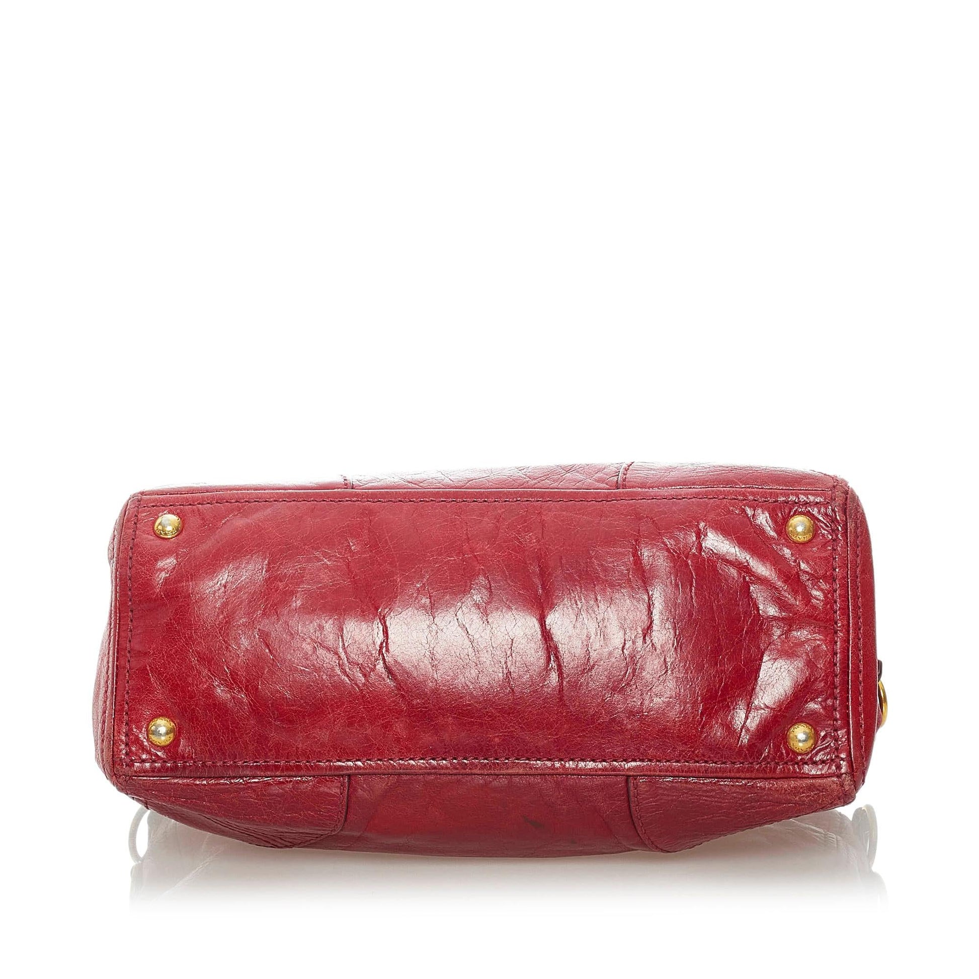 Prada Vitello Shine Satchel (SHG-33139)