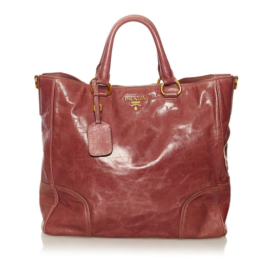 Prada Vitello Shine Satchel (SHG-33141)
