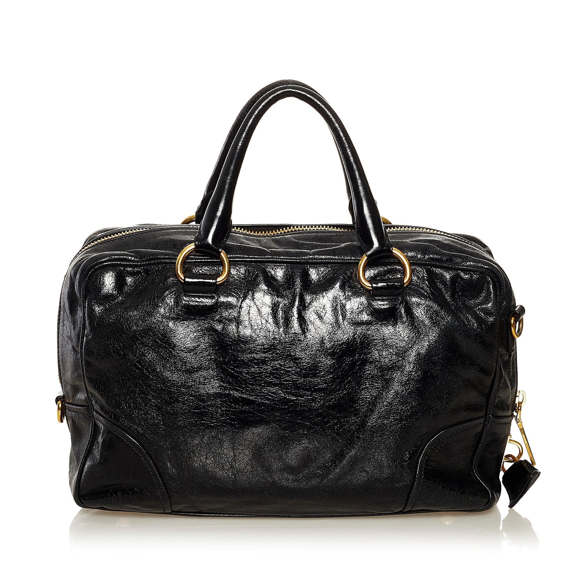 Prada Vitello Shine Satchel (SHG-35110)