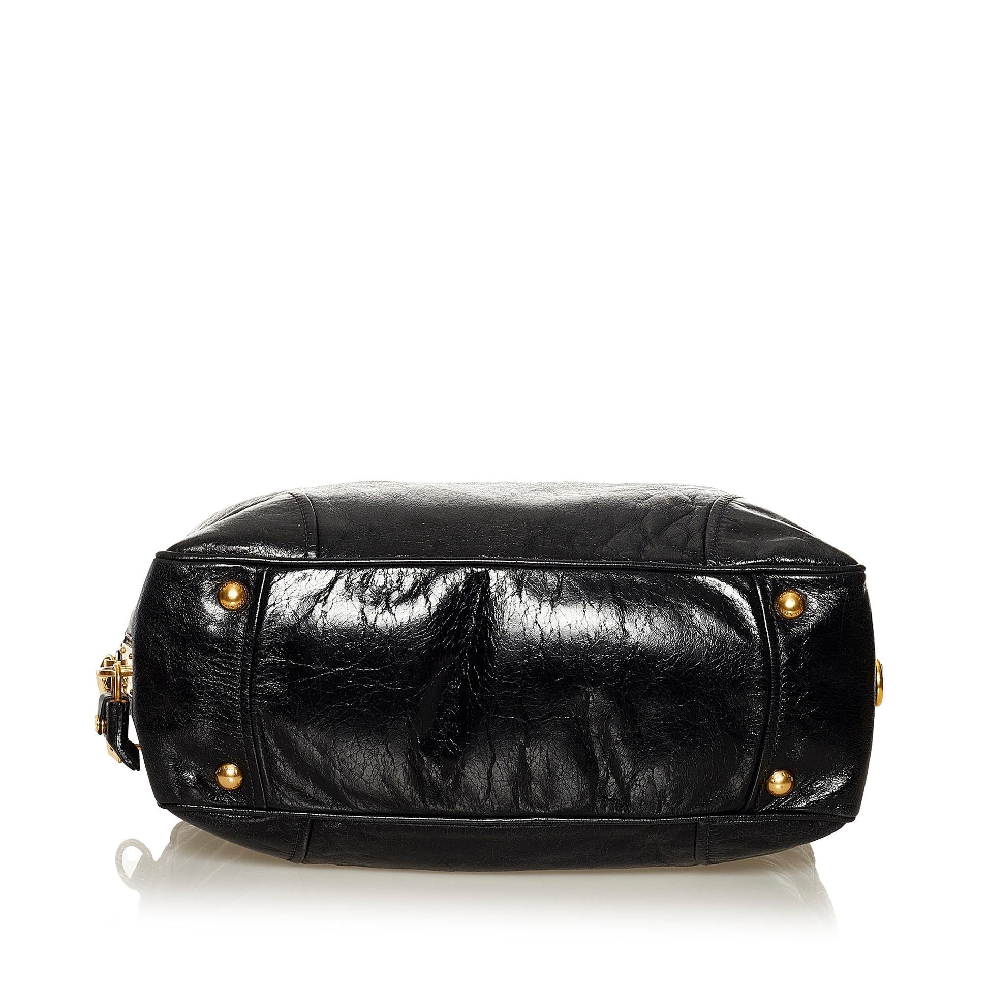 Prada Vitello Shine Satchel (SHG-35110)