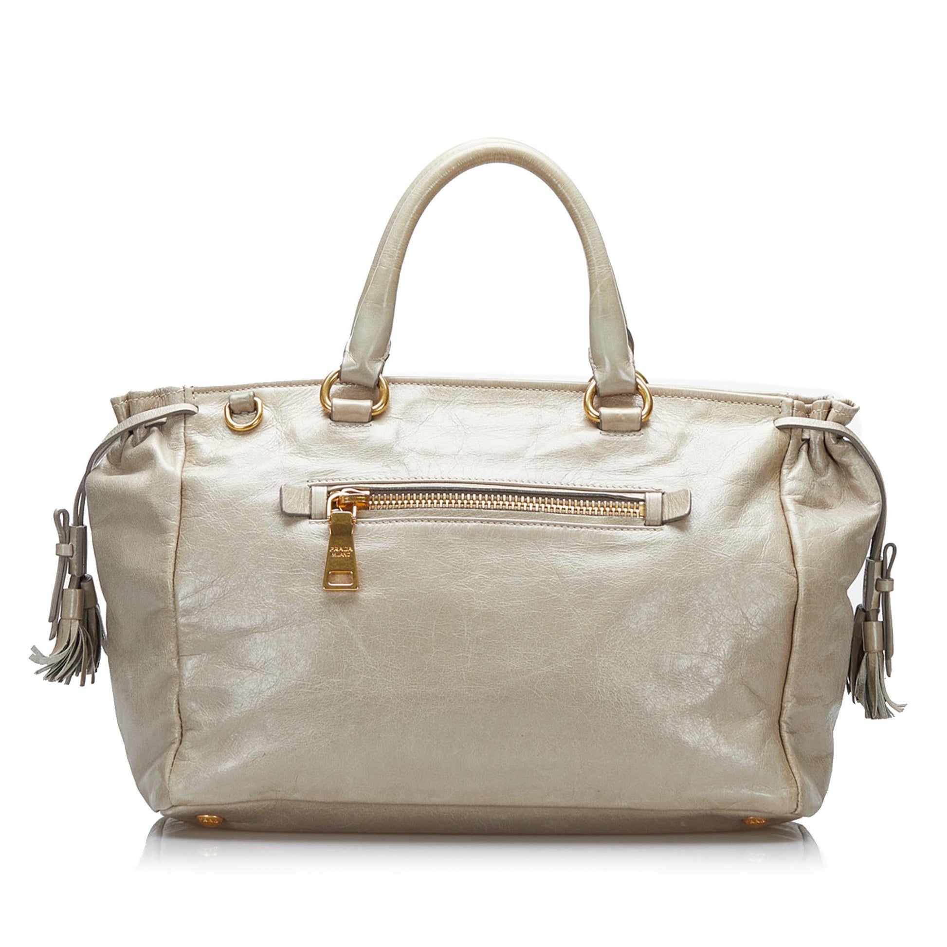 Prada Vitello Shine Satchel (SHG-OF4IHb)