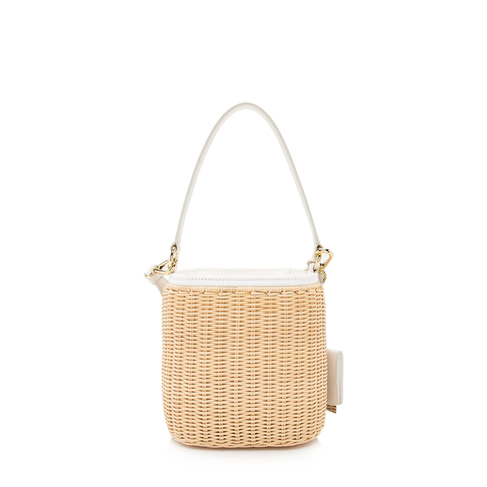 Prada Wicker Canapa Bucket Bag (SHF-22390)