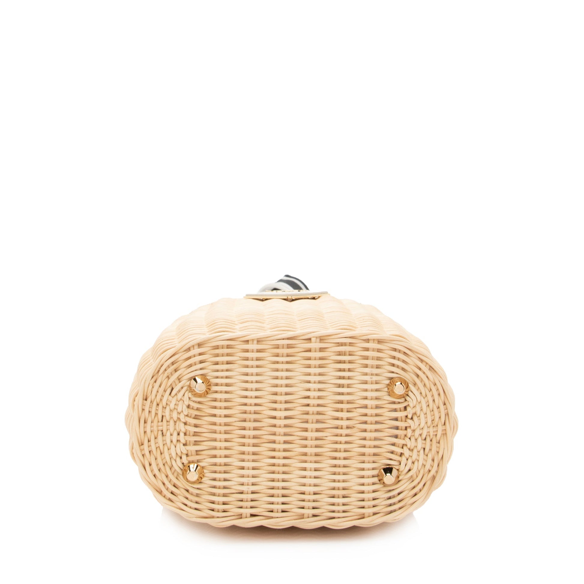 Prada Wicker Canapa Bucket Bag (SHF-22390)