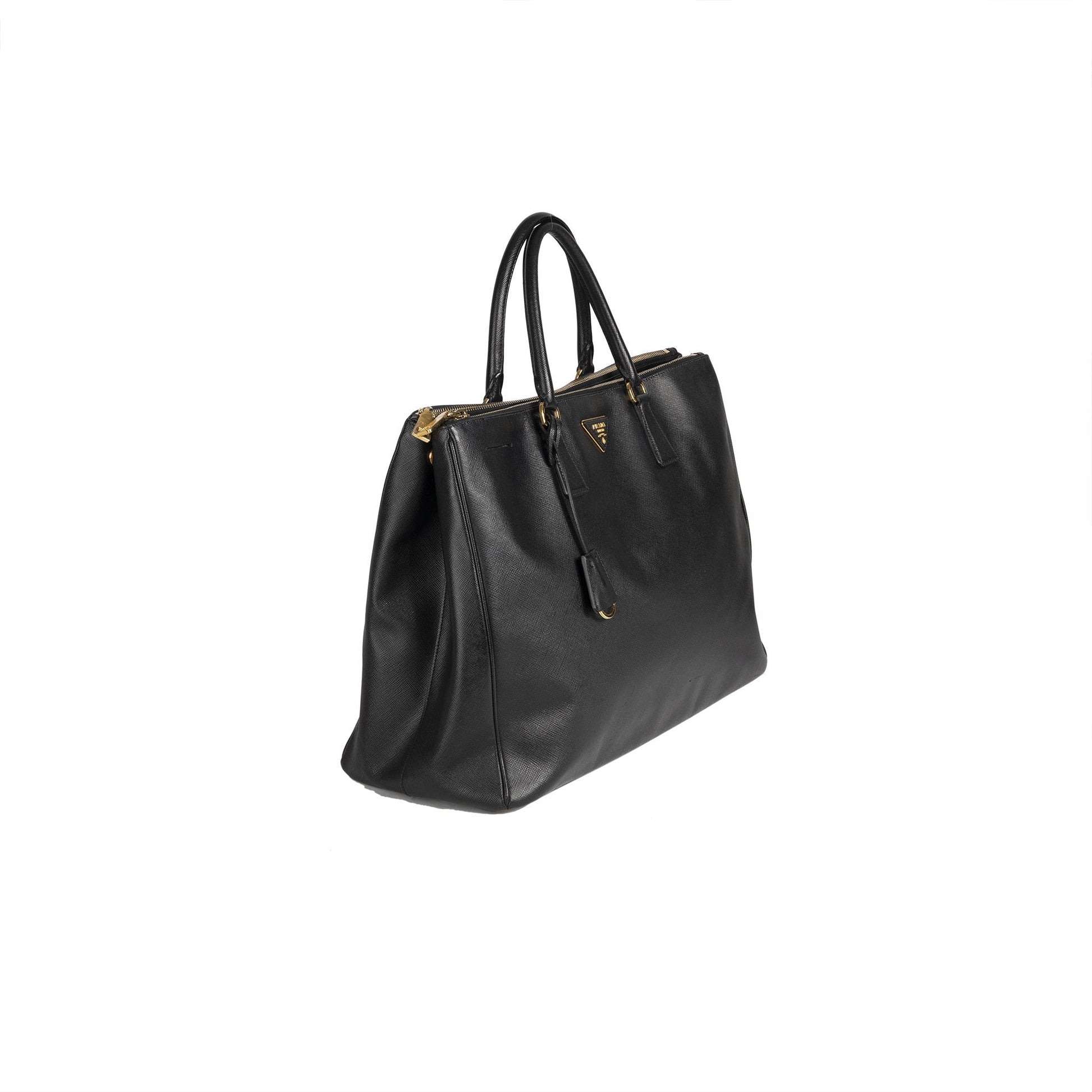 Prada XL Saffiano Lux Double Zip Tote