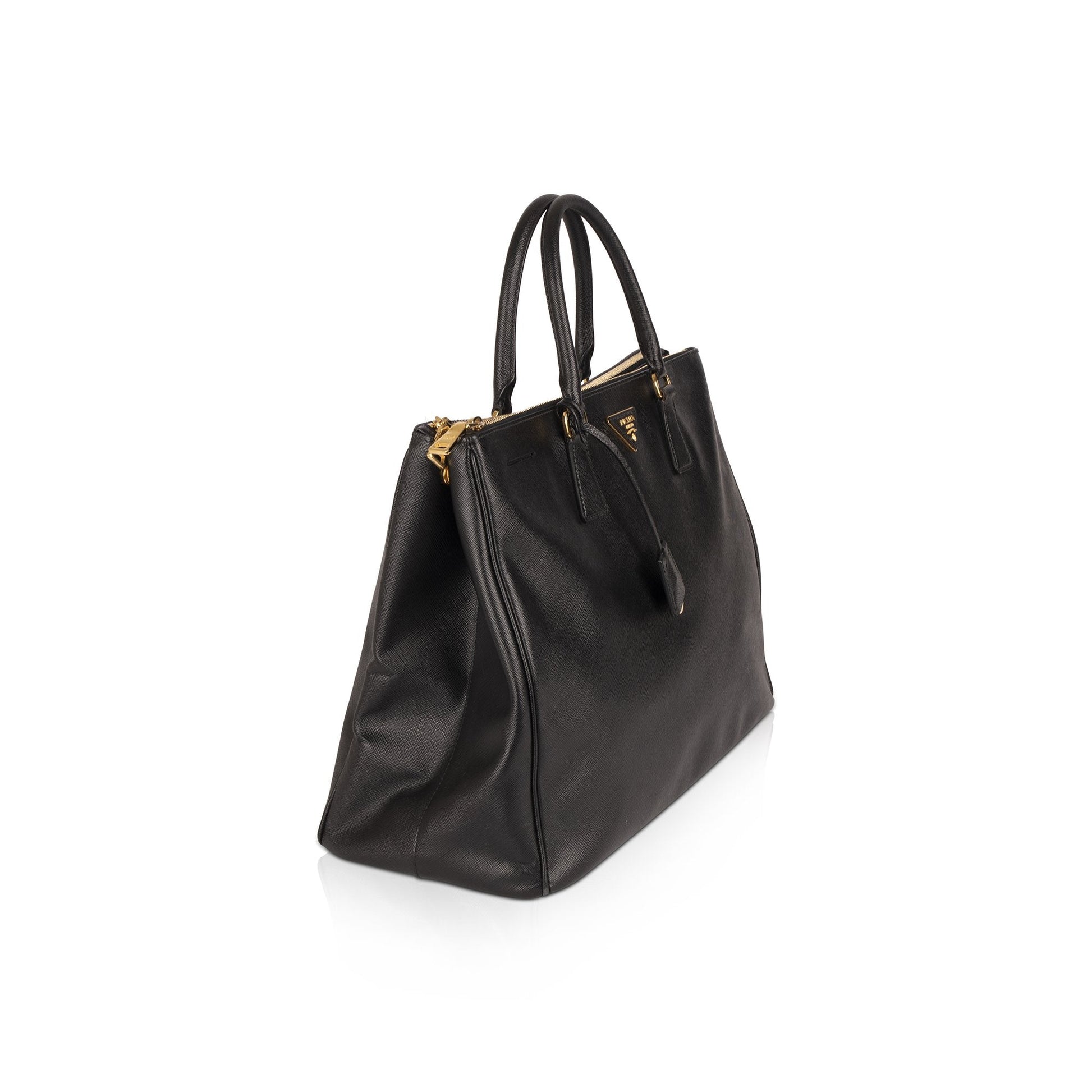 Prada XL Saffiano Lux Double Zip Tote