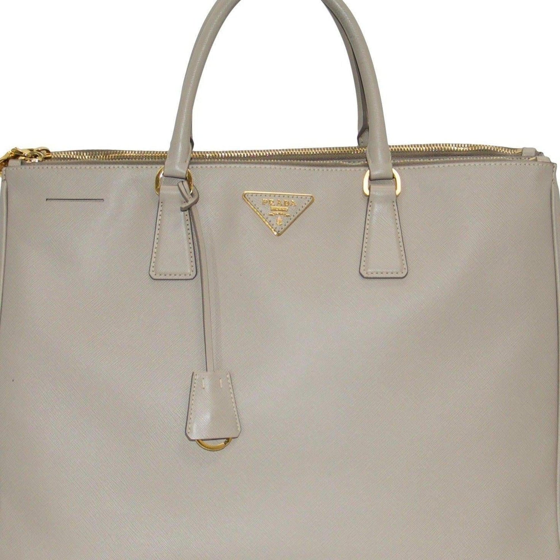 Prada XL Saffiano Lux Double Zip Tote