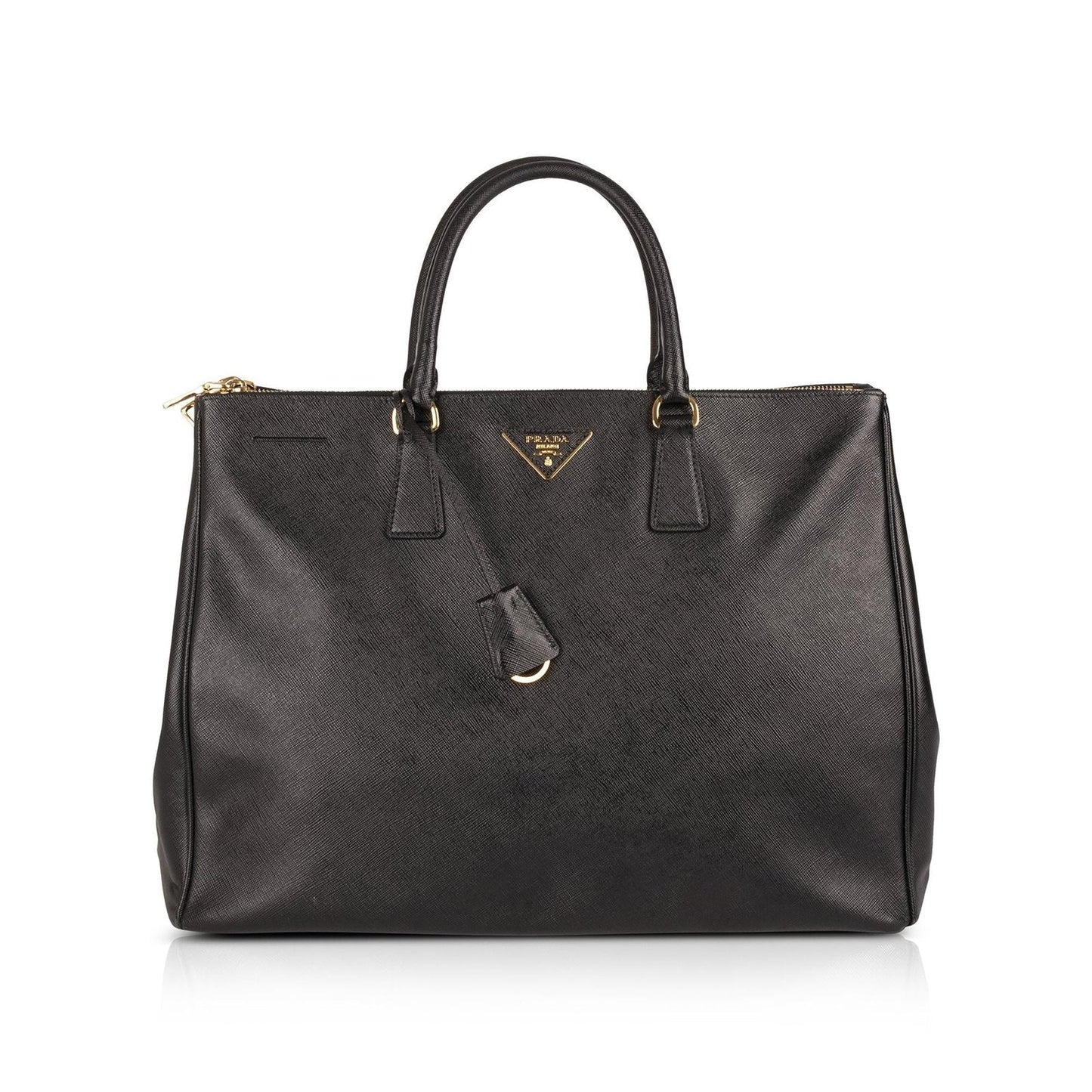 Prada XL Saffiano Lux Double Zip Tote