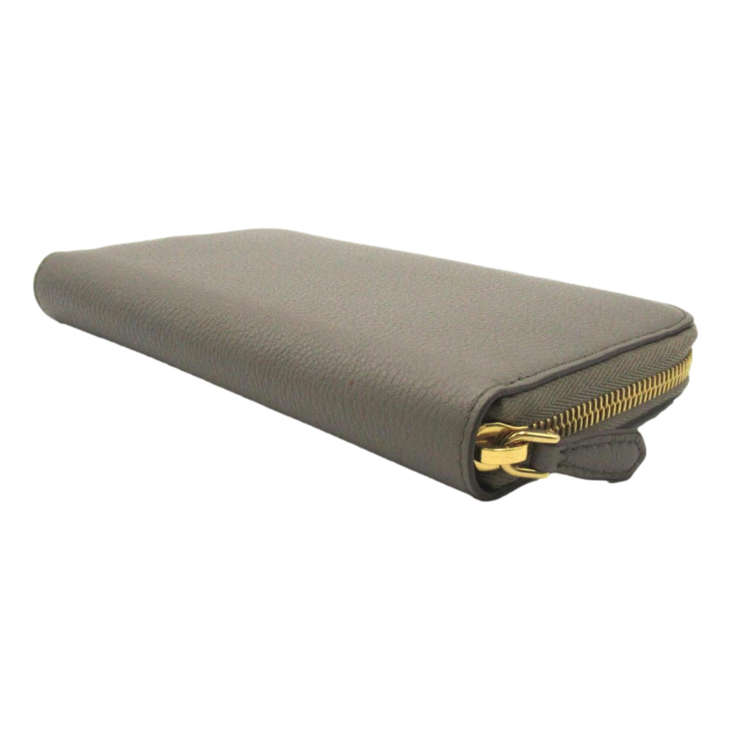 Prada Large Saffiano Leather Wallet Grey Blue