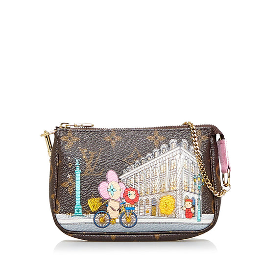 LOUIS VUITTON Limited Edition Vivienne Mini Monogram Pochette Accessoires Baguette