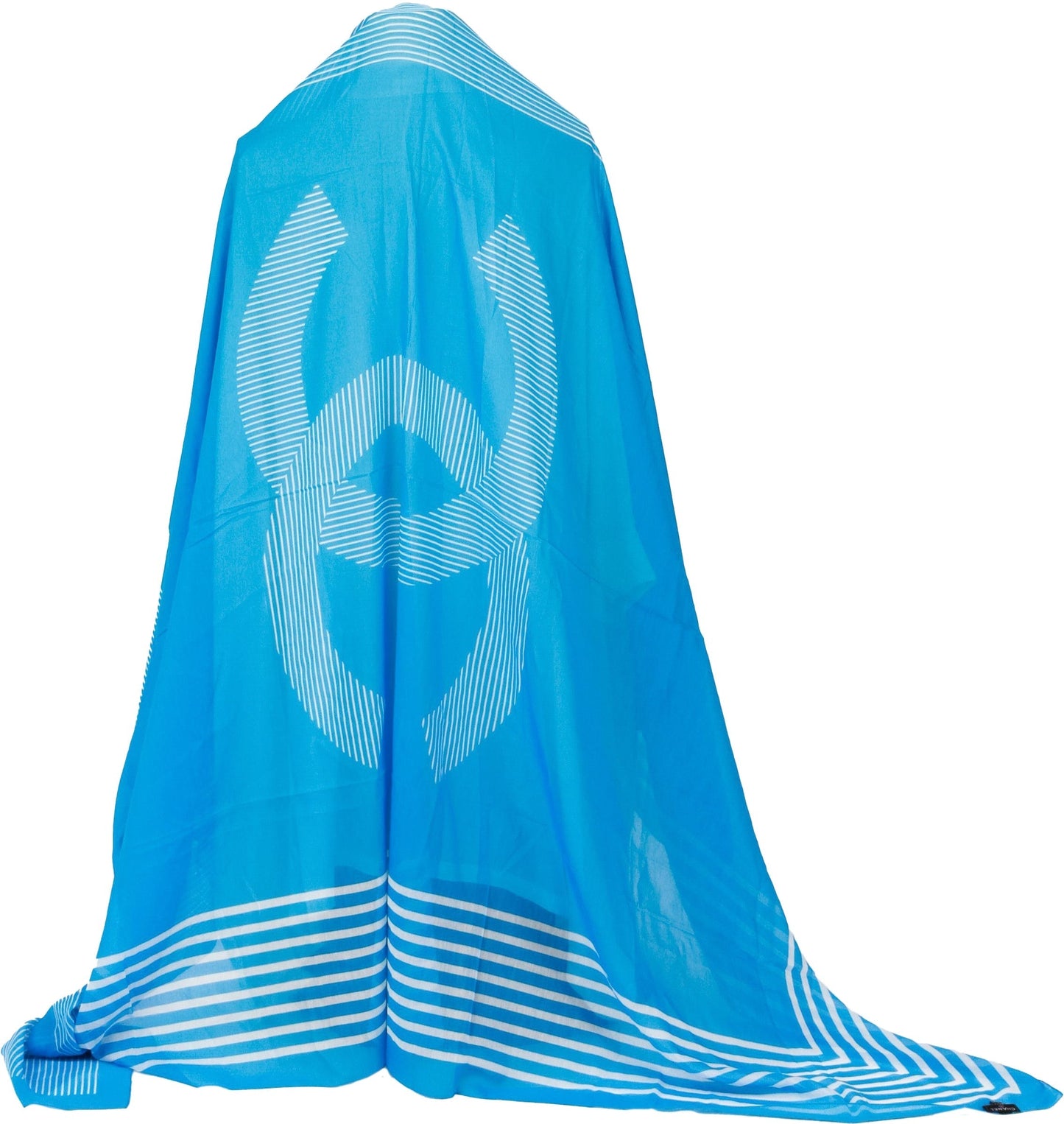 Chanel new turquoise white stripe shawl