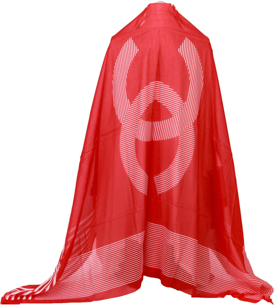 Chanel new red and white striped shawl