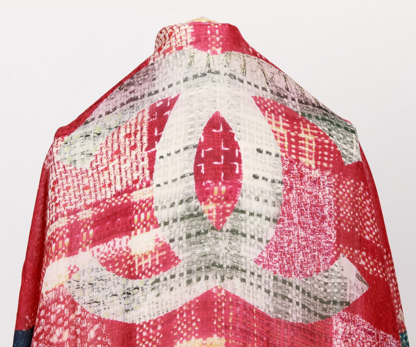 Chanel new tweed print cashmere shawl
