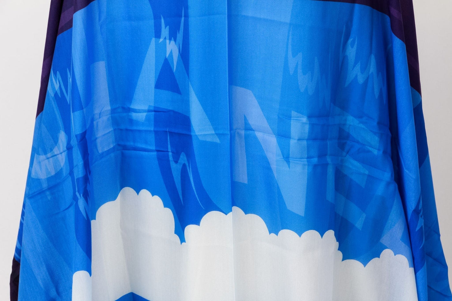 Chanel Blue Clouds Sarong With Pouch