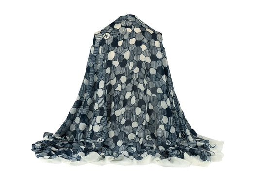 Chanel New Blue White Cashmere Shawl