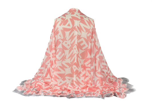 Chanel New Pink Grey Cashmere Shawl