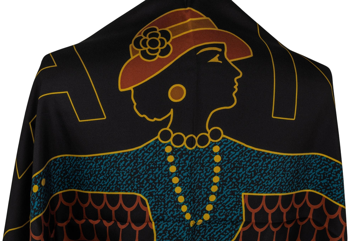 Chanel Black Egyptian Silk Shawl
