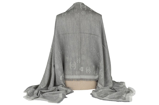 Chanel New Cashmere Shawl Grey