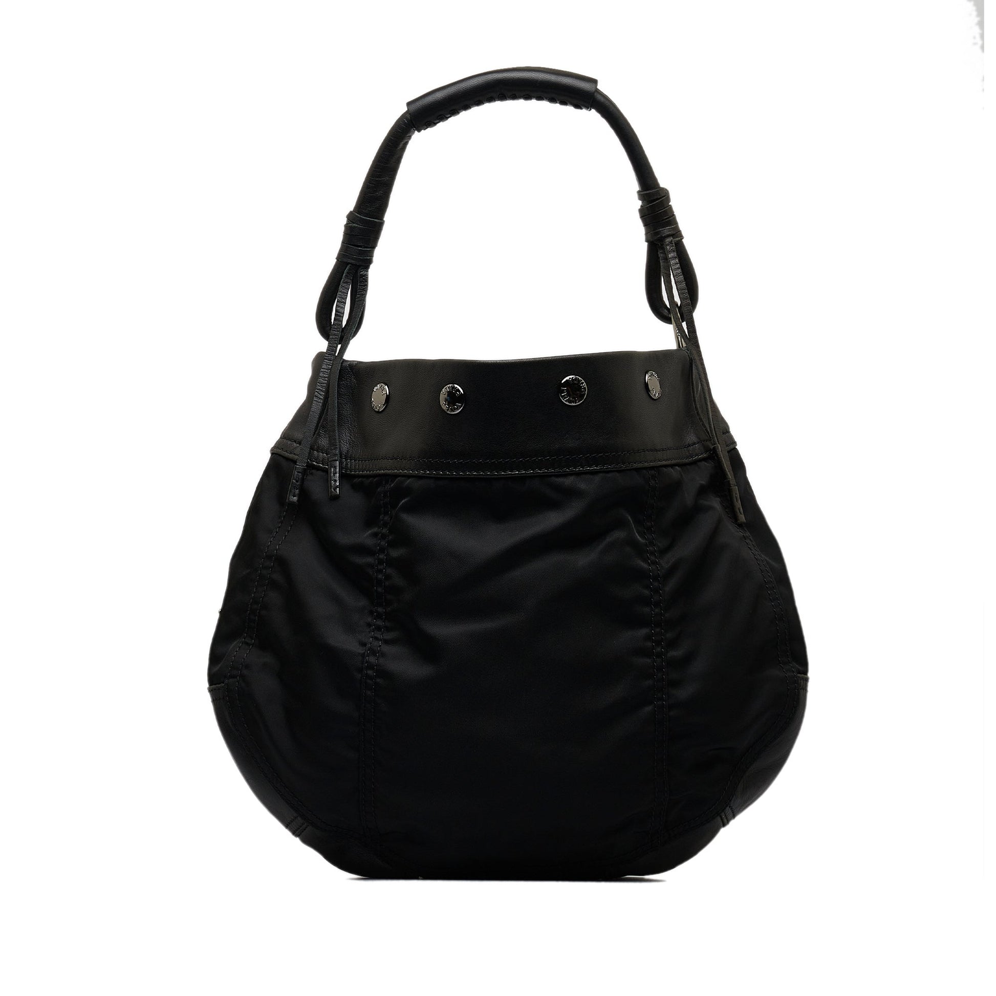 Prada Tessuto Hobo Bag Black Nylon Canvas