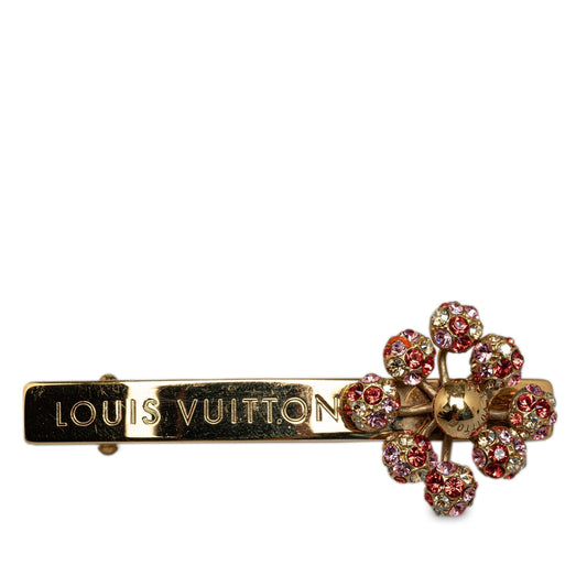 Gold Louis Vuitton Rhinestone 1001 Nuits Barette Crossbody