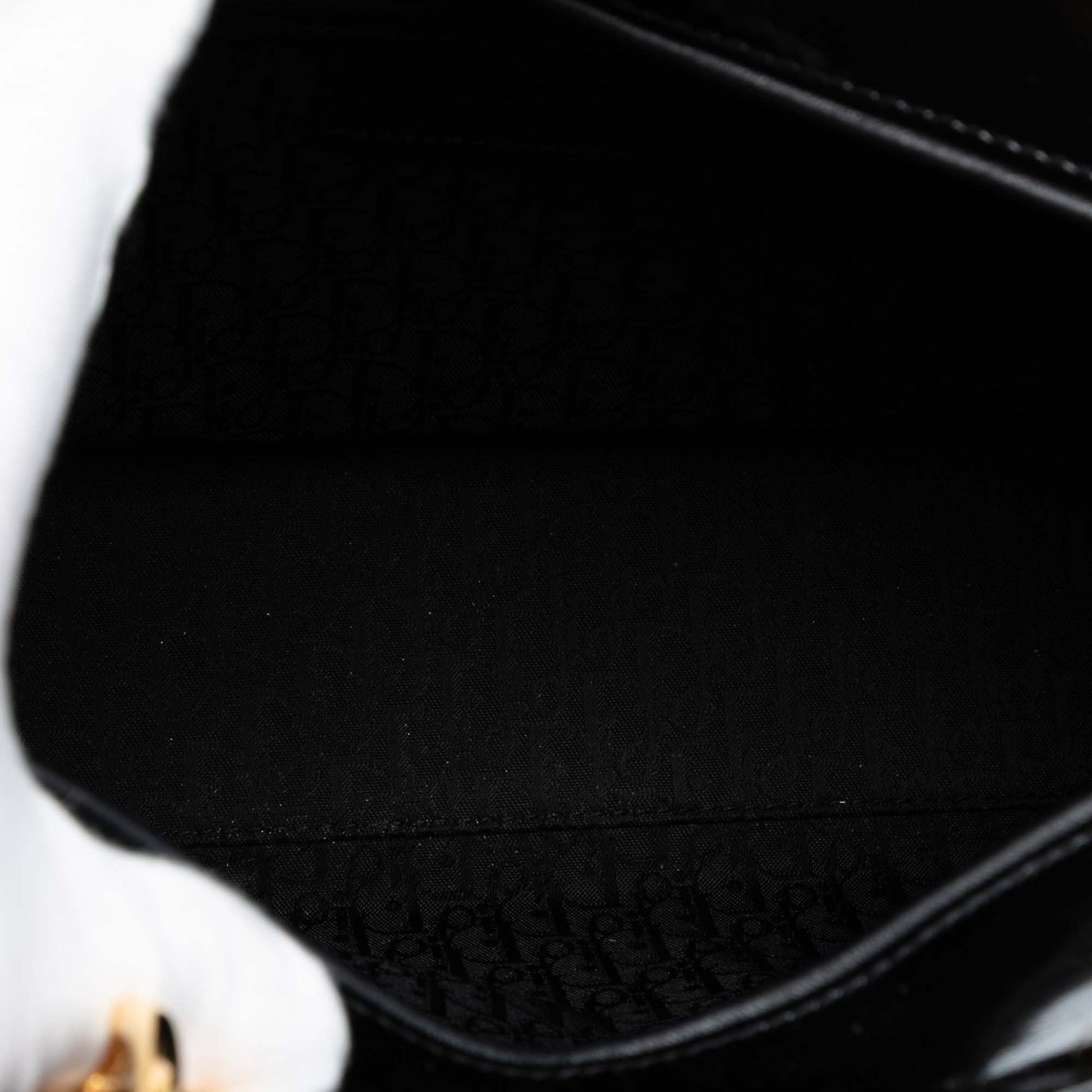 Black Dior Large Patent Cannage Lady Dior Satchel