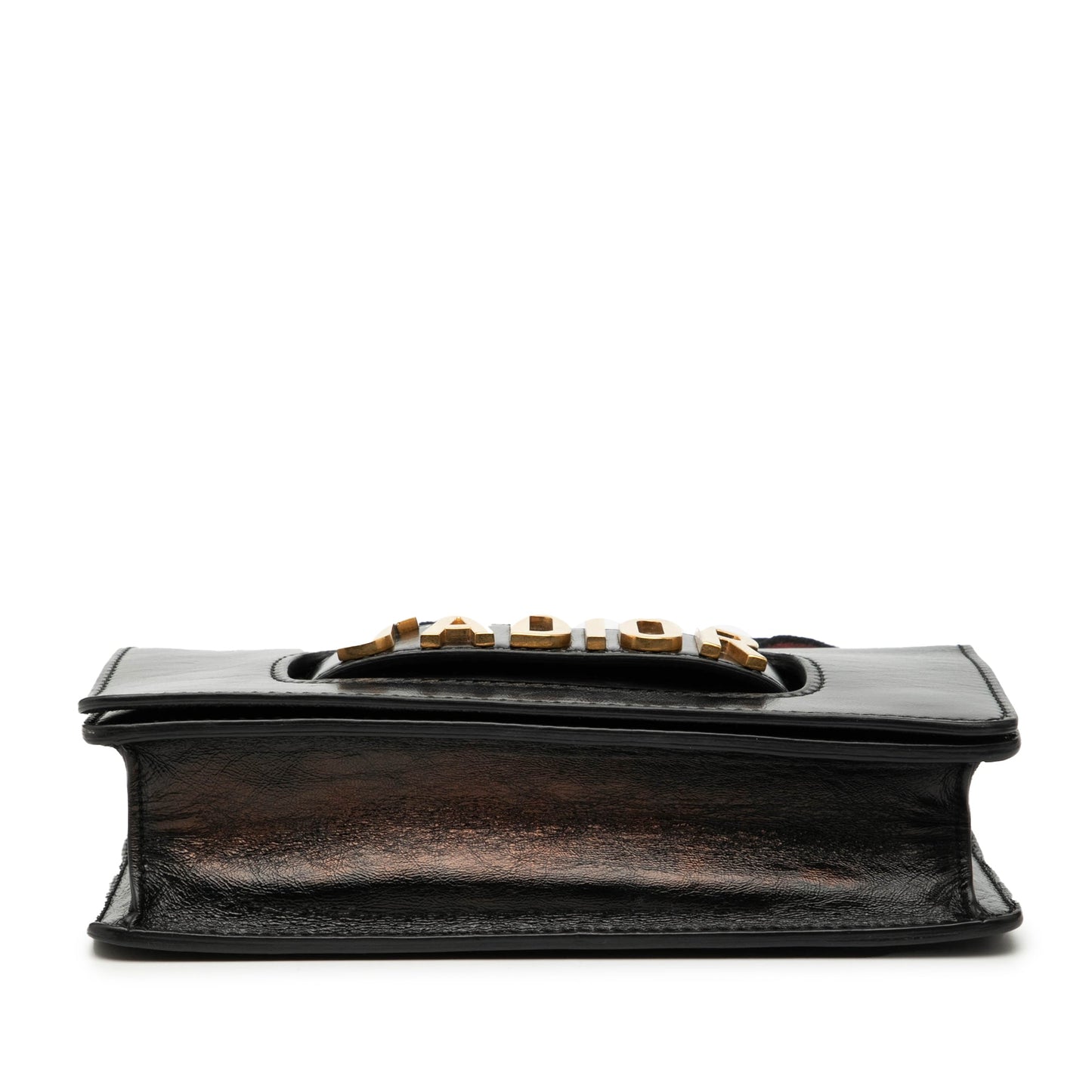 Black Dior Leather JAdior Chain Flap Shoulder Bag