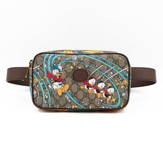 Gucci Leather Canvas Handbag