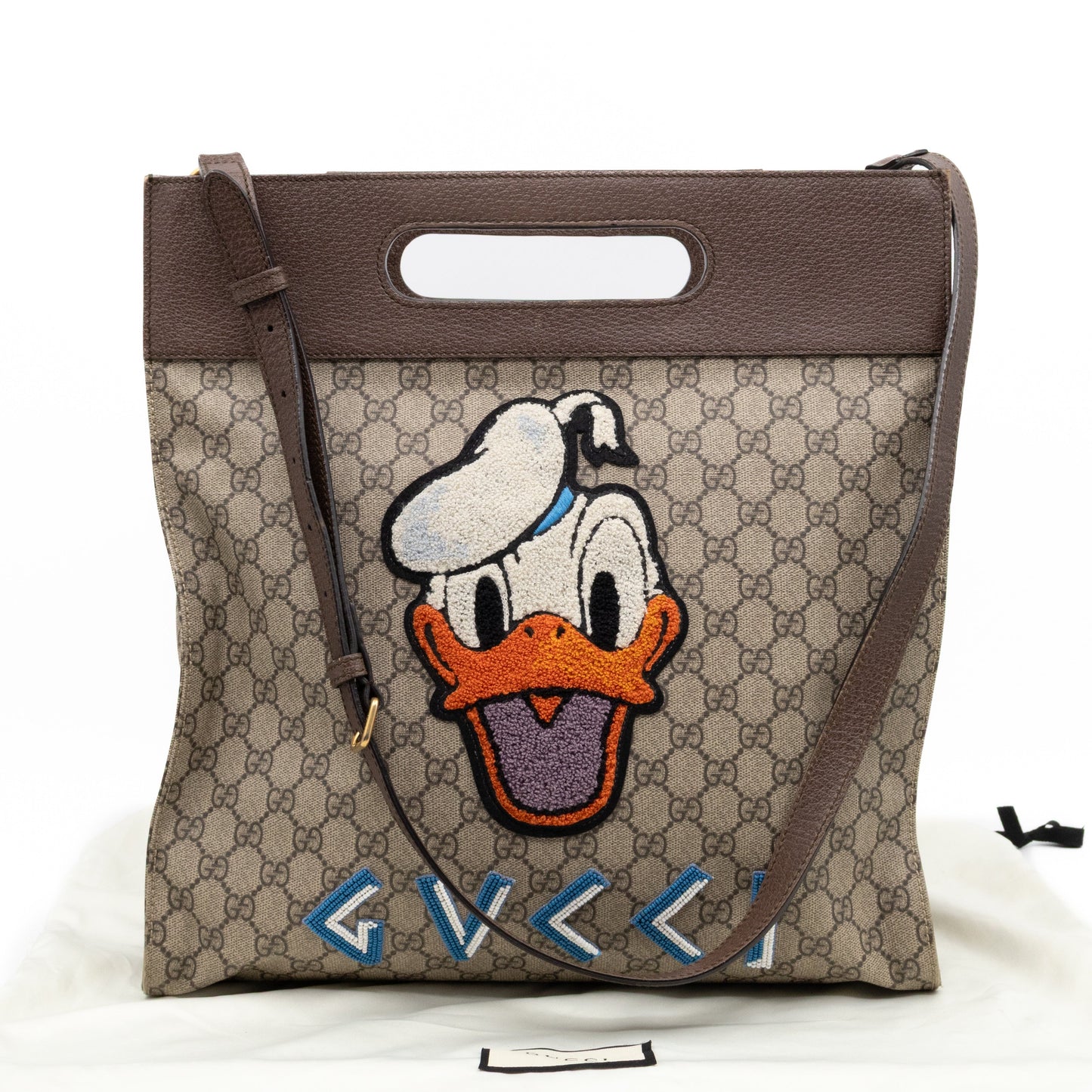 Gucci Leather Canvas Tote