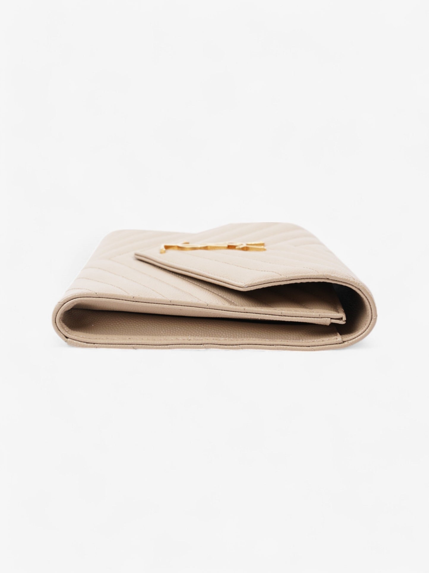 Saint Laurent Cassandre Flap Beige Matelasse Leather