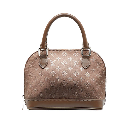 LOUIS VUITTON Monogram Satin Mini Alma Handbag