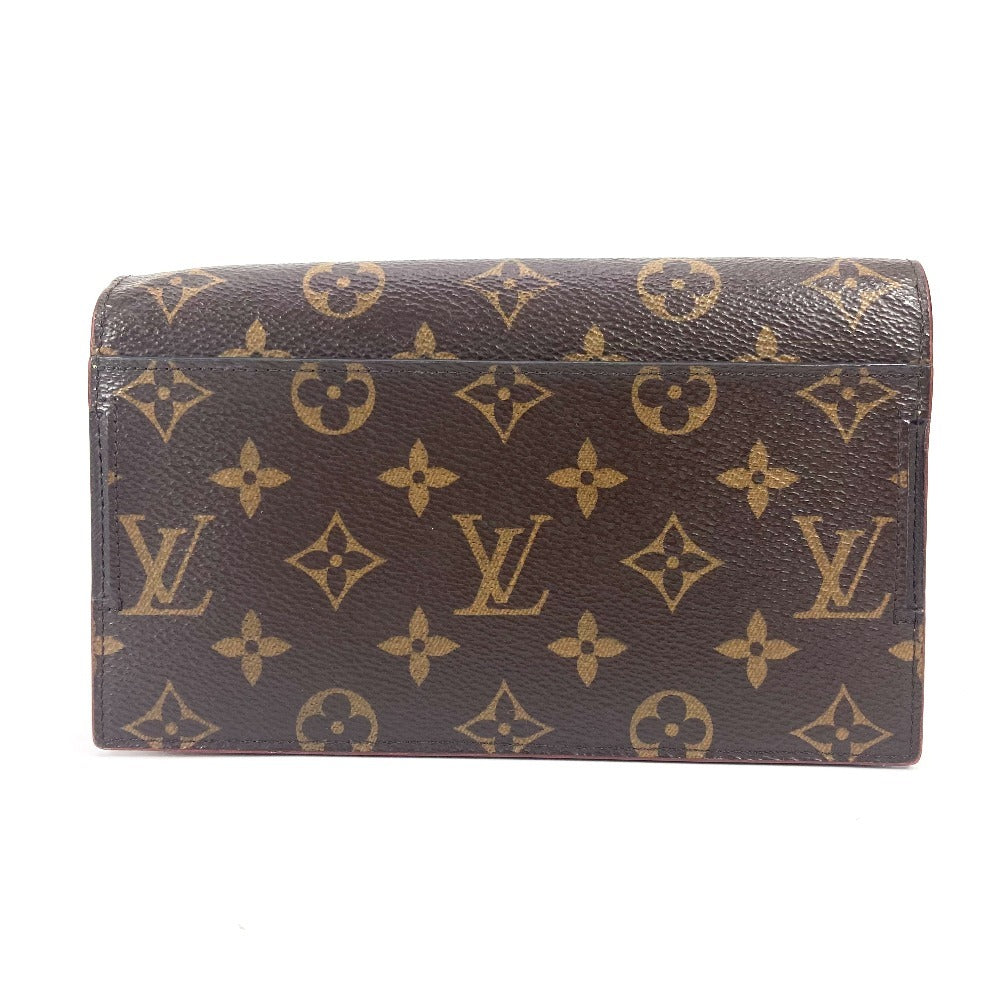 LOUIS VUITTON Clutch bag Monogram canvas Brown Monogram S Lock Belt Pouch GM unisex(Unisex)