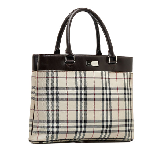 Burberry Handbag Brown Ho Check Canvas