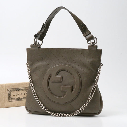 GUCCI Handbag 751518 leather Khaki type Women