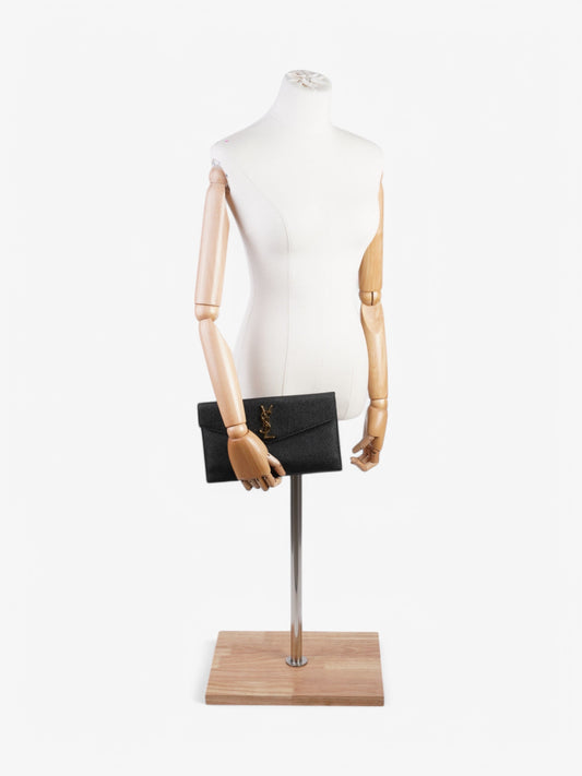 Saint Laurent Uptown Pouch Black Calfskin Leather