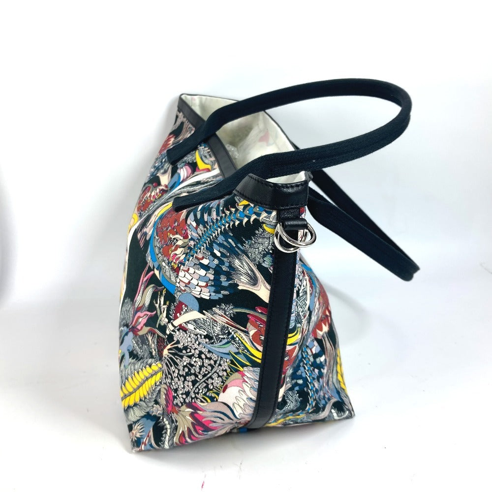 HERMES Tote Bag canvas black petit h petit ash Overall handle unisex(Unisex)