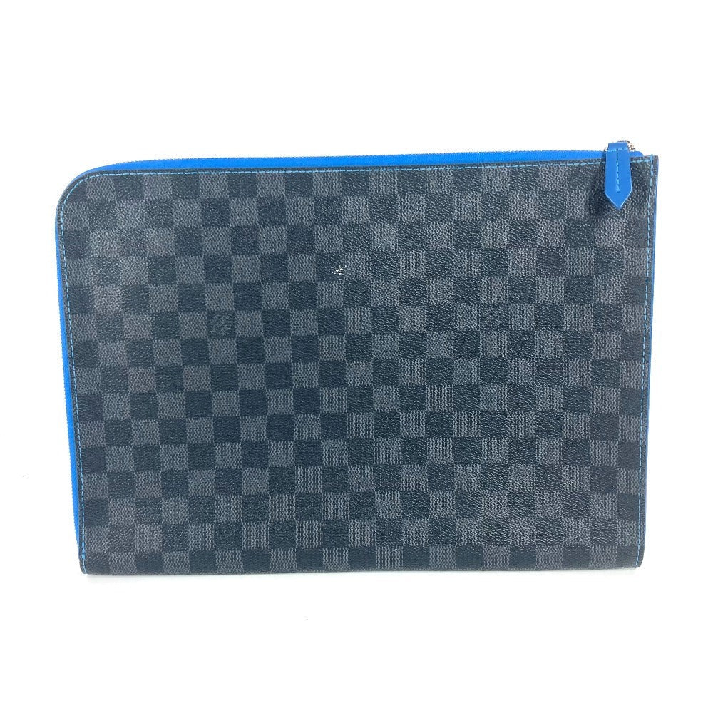 LOUIS VUITTON Clutch bag Damier Grafitto Canvas black Damier Grafitte Pochette Jules GM unisex(Unisex)