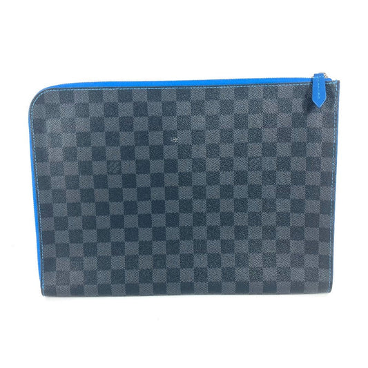 LOUIS VUITTON Clutch bag Damier Grafitto Canvas black Damier Grafitte Pochette Jules GM unisex(Unisex)