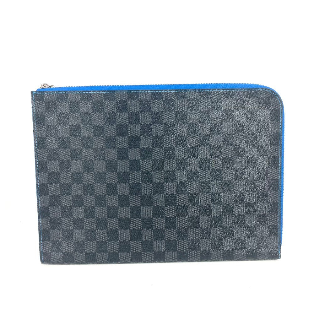 LOUIS VUITTON Clutch bag Damier Grafitto Canvas black Damier Grafitte Pochette Jules GM unisex(Unisex)