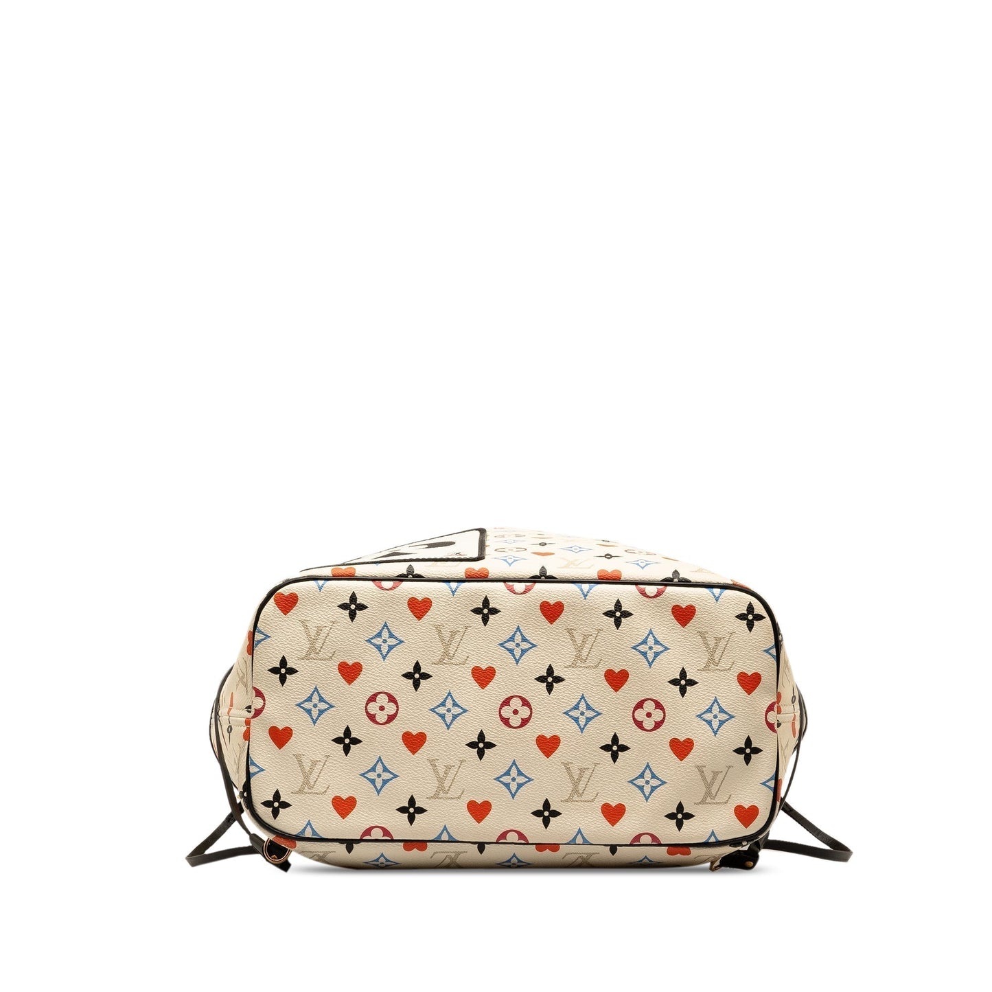 Beige Louis Vuitton Monogram Game On Neverfull MM Tote Bag
