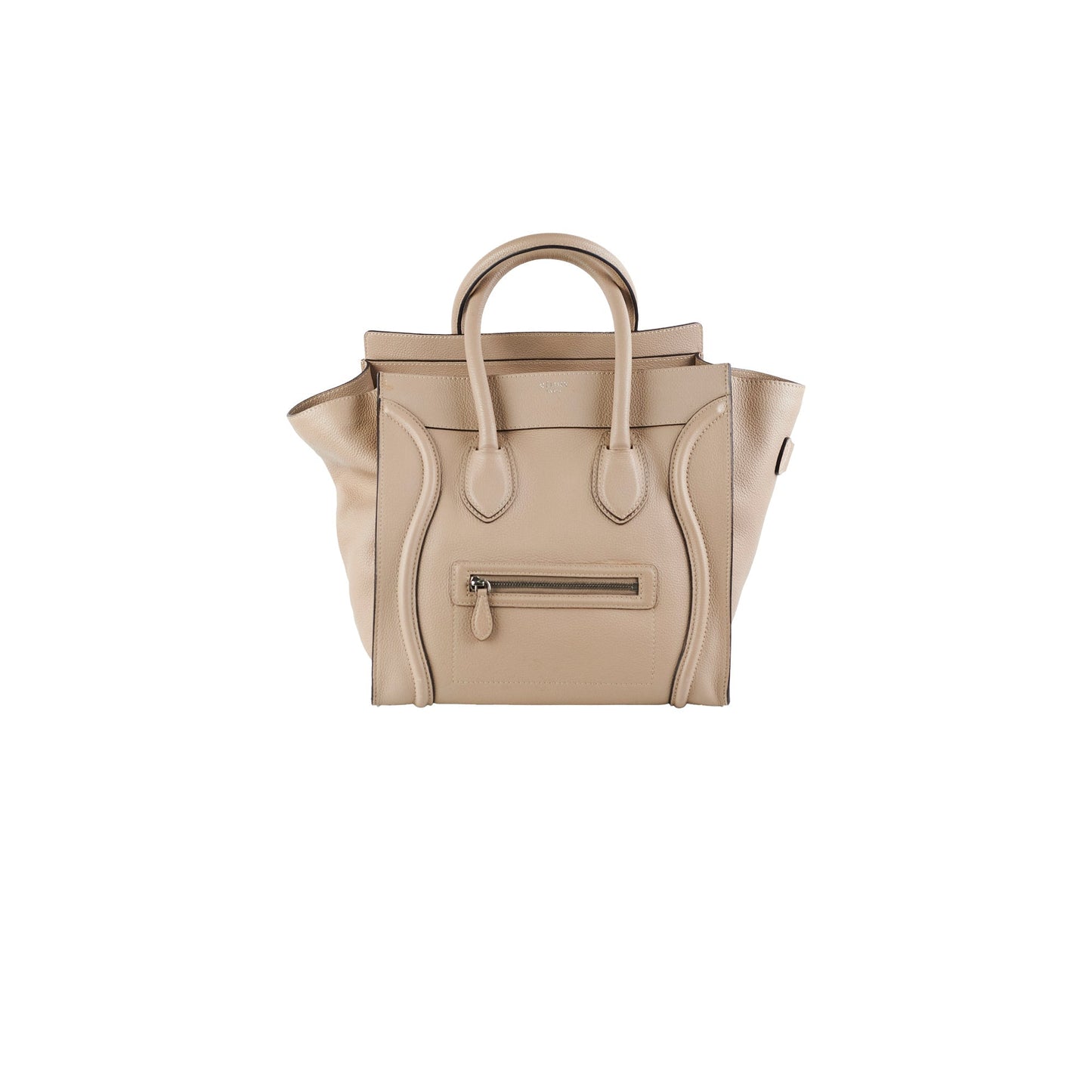 Luxury CELINE Micro Luggage Tote Beige