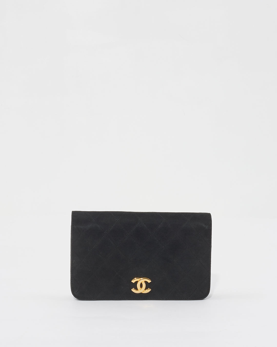 Chanel Black Suede Wallet on Chain GHW